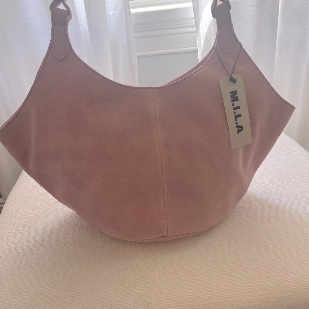 NWT M.I.L.A buttery soft suede ‘EMMA’ side shoulder handbag